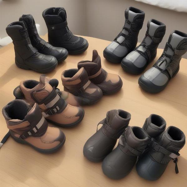 Waterproof dog boots in different sizes for different breeds