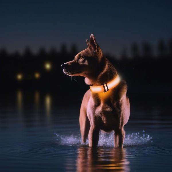 Waterproof LED Dog Collar for Swimming Dogs