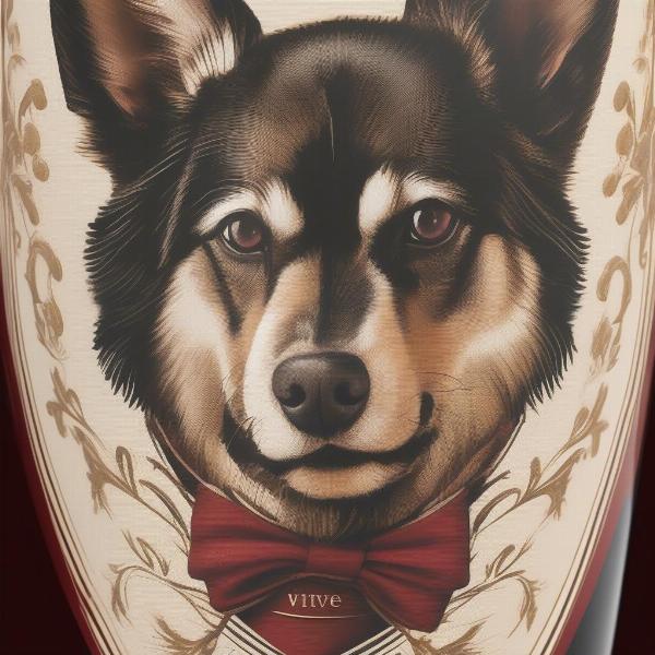 Wine with dog label