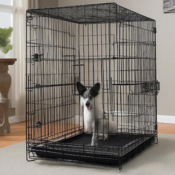 Wire Dog Crate with Removable Tray and Divider