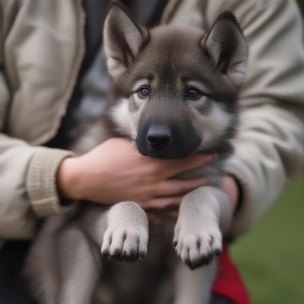 Wolfdog Puppy with Breeder