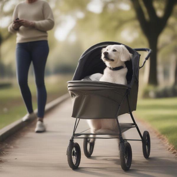 Big dog pram for a senior dog