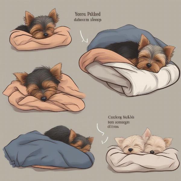 Yorkie Sleeping Positions