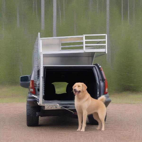 Aluminum 4 wheeler dog box with ventilation