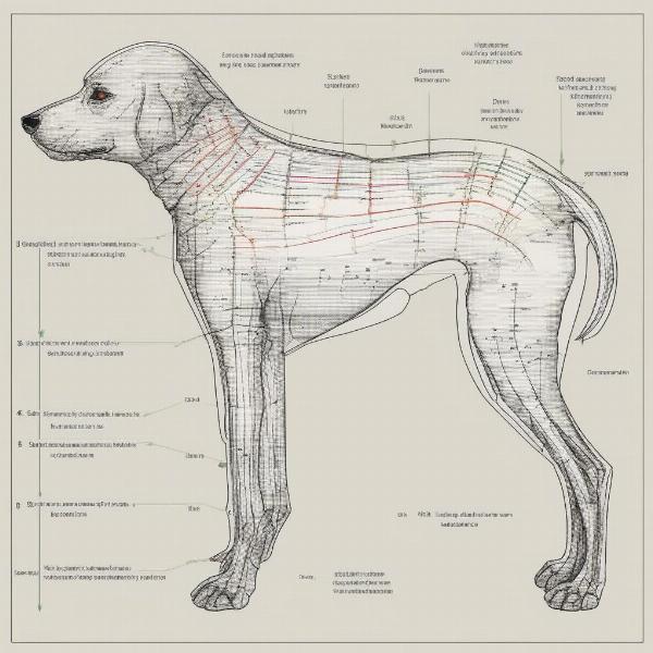 Acupuncture Points on a Dog