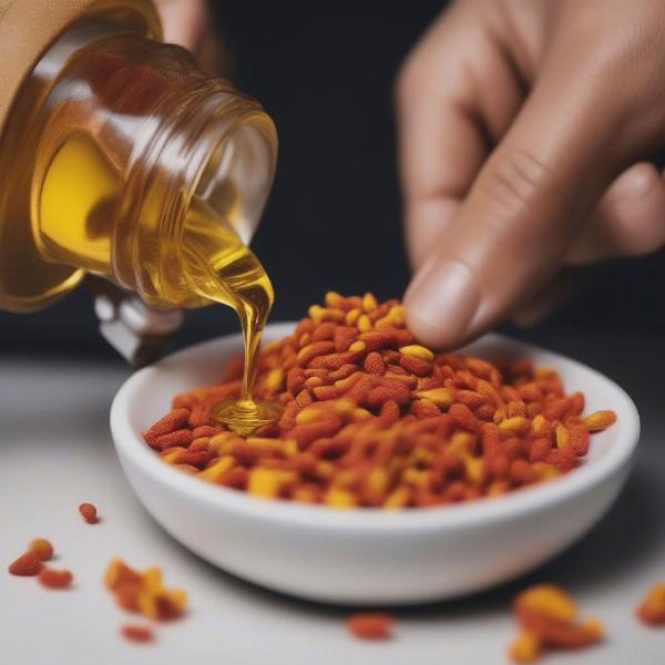 Adding safflower oil to dog food