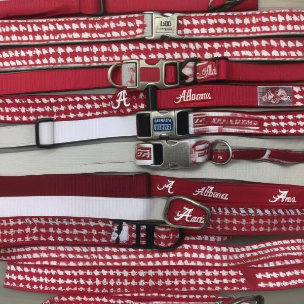 Different styles of Alabama dog collars