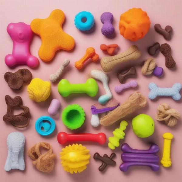 Alternative dog chews like rubber toys and nylon bones