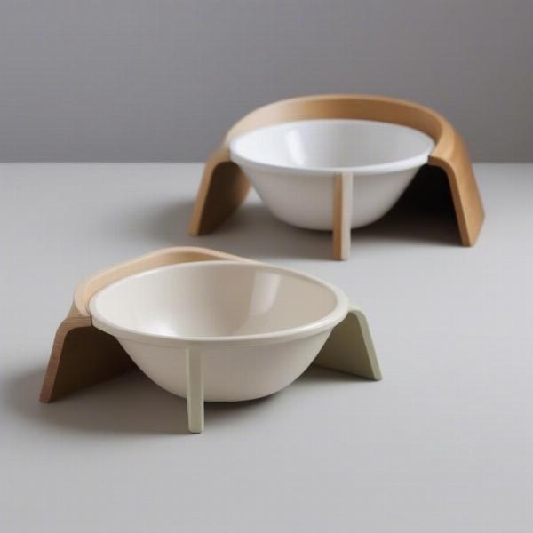 Angled flat-faced dog bowl