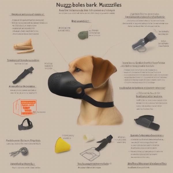 Different types of anti-bark muzzles