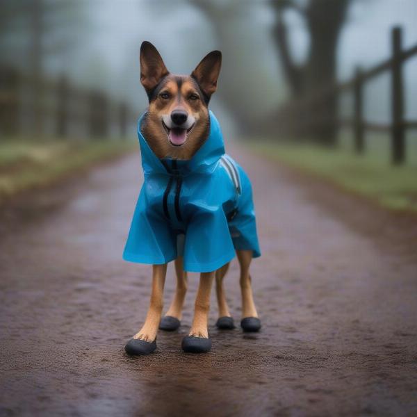 Safe and comfortable dog raincoat