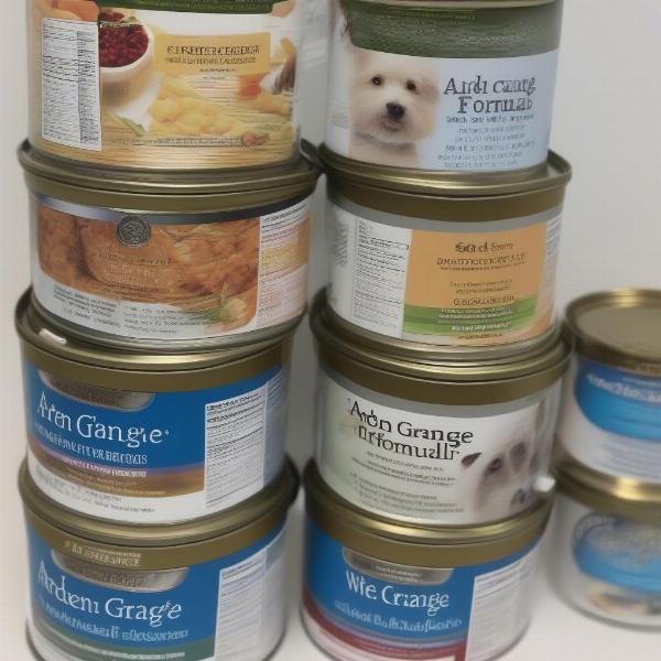 Cans of Arden Grange wet dog food