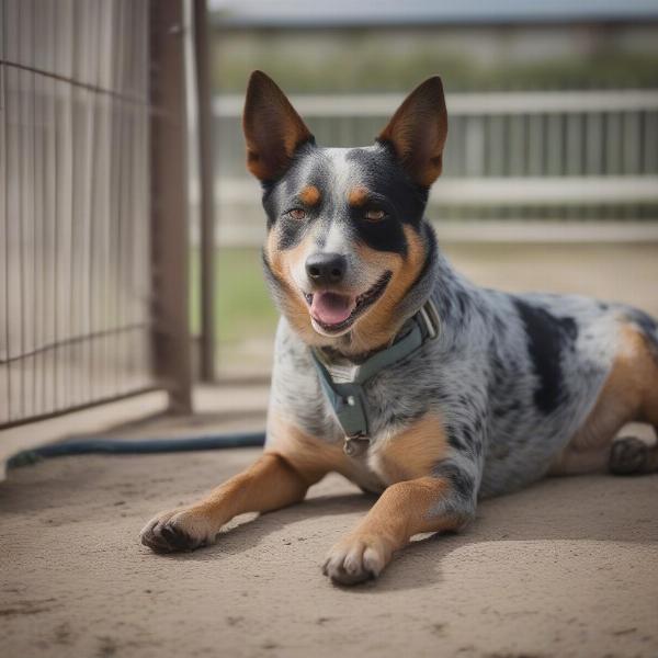 Australian Cattle Dog at a Rescue Center