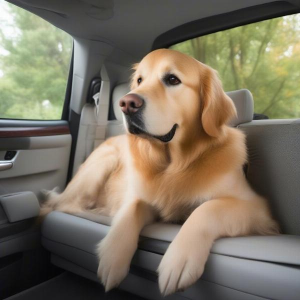 Backseat Extender for a Large Dog