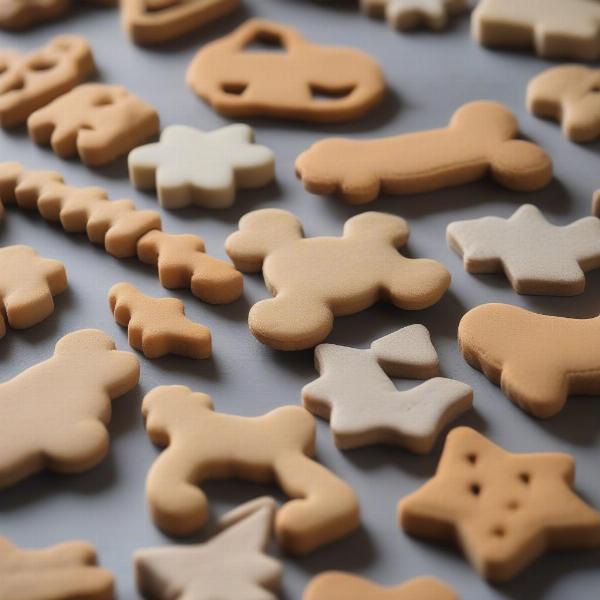 Finished dog biscuits