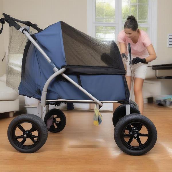 Maintaining a large dog stroller