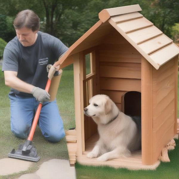 Maintaining a medium-sized dog house