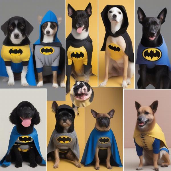 Different batman dog costume styles available