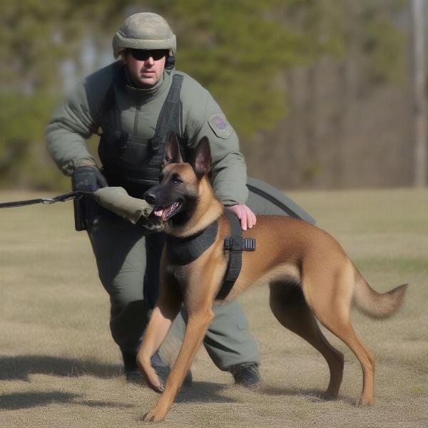 Belgian Malinois Demonstrating Protective Instincts