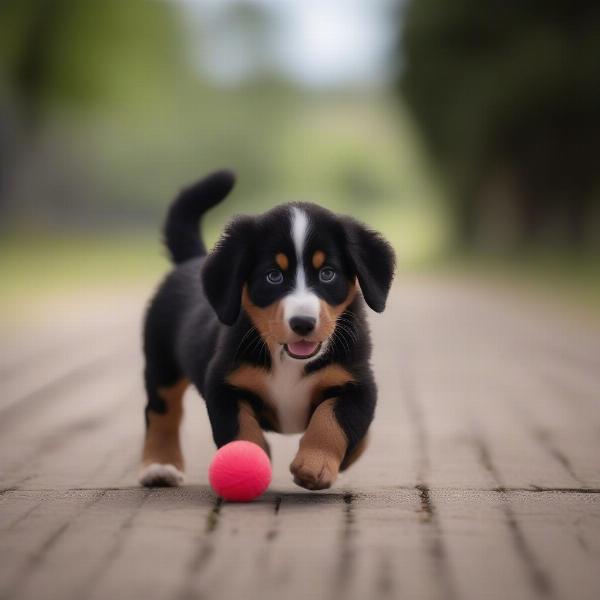 Bernese Mountain Dog Dachshund Mix Playing