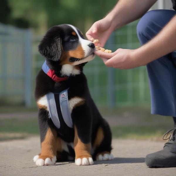 Bernese Mountain Dog Puppy in Training