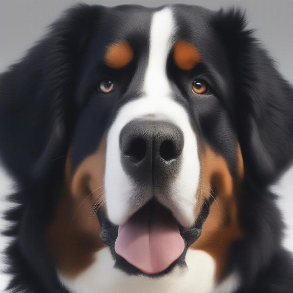 Bernese Mountain Dog with a White Nose