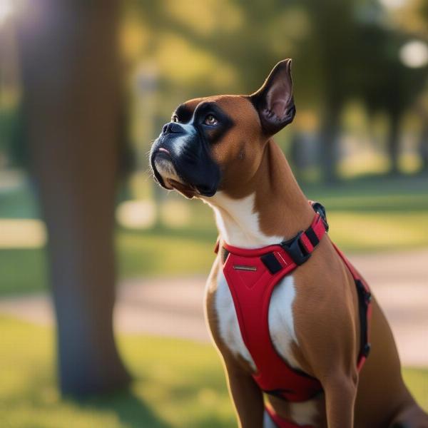 Front clip harness for a boxer