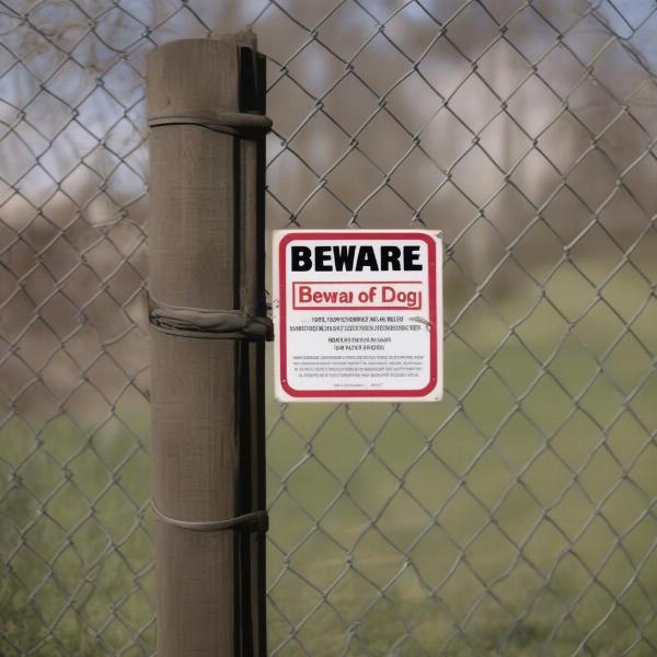 Beware of Dog Sign and Legal Responsibility