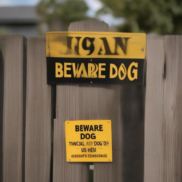 Beware of Dog Sign Legality