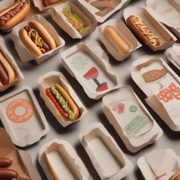 Biodegradable hot dog trays