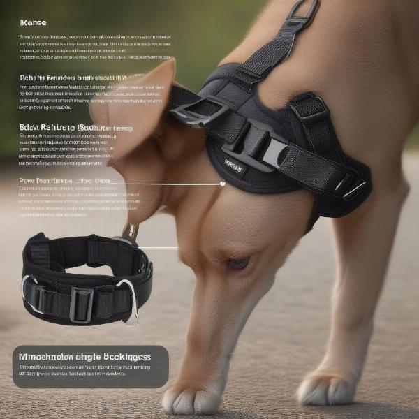 Features of a Black Dog Harness