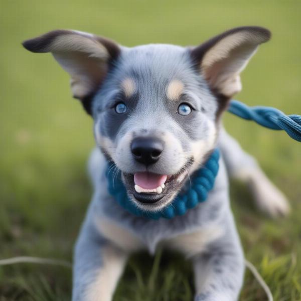 Blue Cattle Dog Puppy Playing