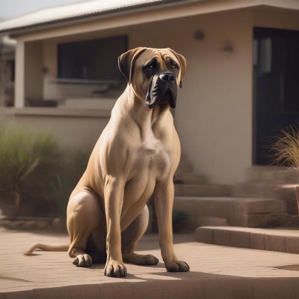 Boerboel guarding a home in South Africa