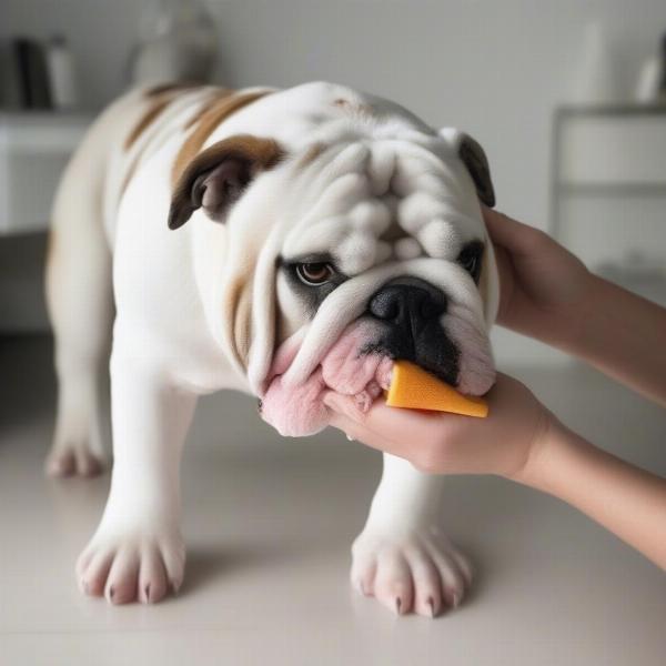 Grooming a Bulldog: Cleaning Skin Folds