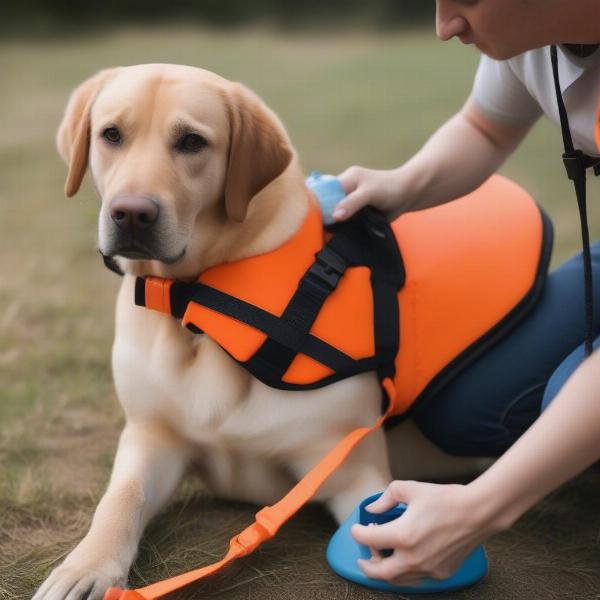 Dog safety measures at the lake