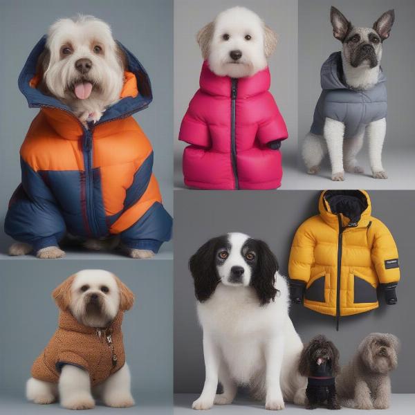 Different types of dog coats