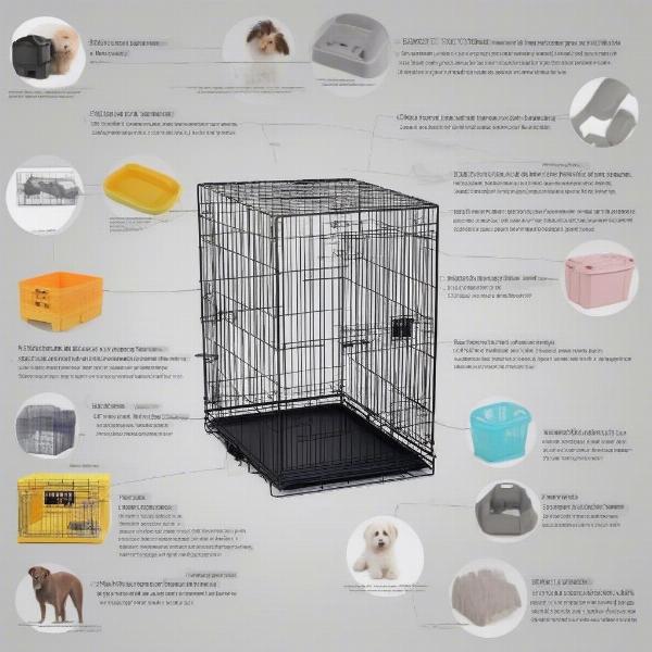 Different types of 36-inch dog crates