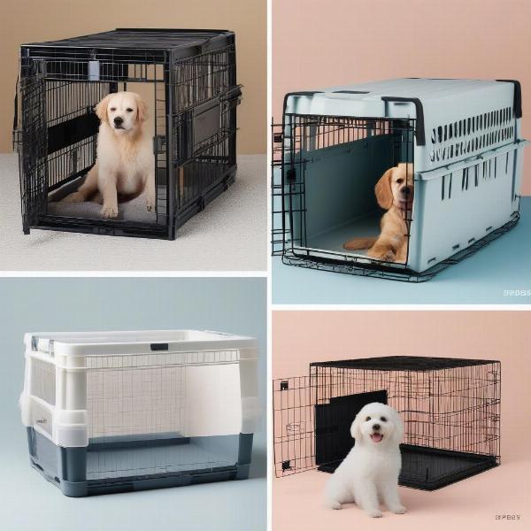 Different types of crates for medium-sized dogs