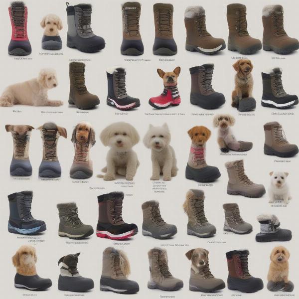 Different types of dog boots