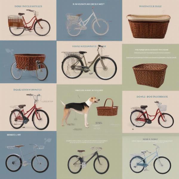 Different types of dog bicycle baskets