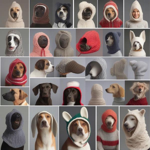 Different types of dog hoods