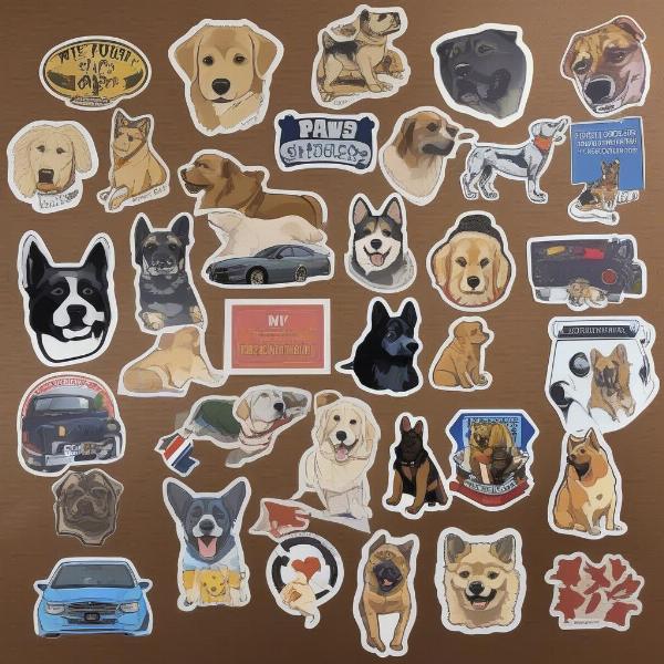 Various Types of Dog Stickers for Cars