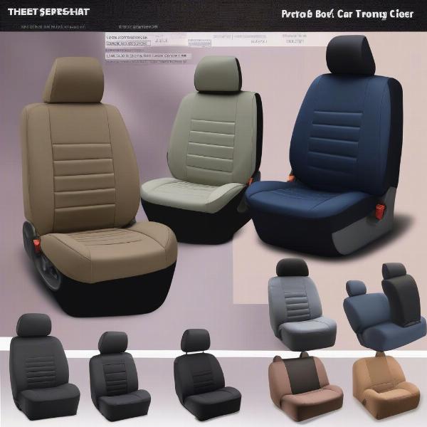 Various types of hard bottom car seat covers for dogs