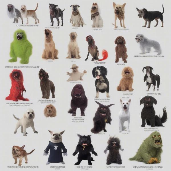 Types of monster costumes for dogs