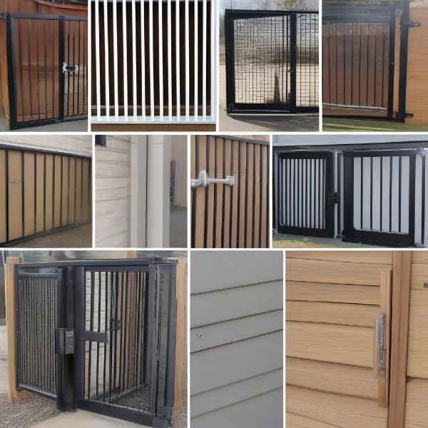 Different materials used for dog kennel gates