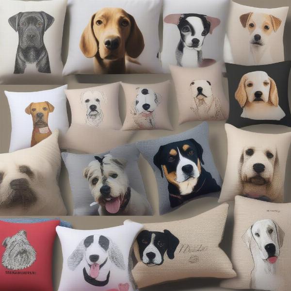 Personalization options for dog cushions