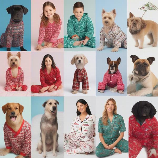 Different pajama styles for humans and dogs