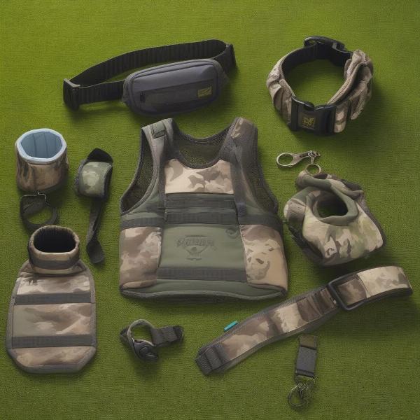 Camo dog accessories for outdoor adventure