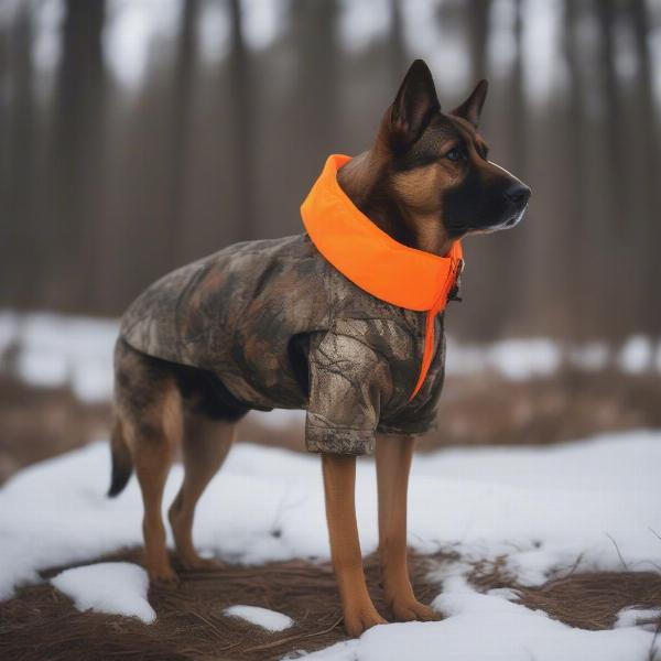 Camo Dog Jacket with Visibility Features