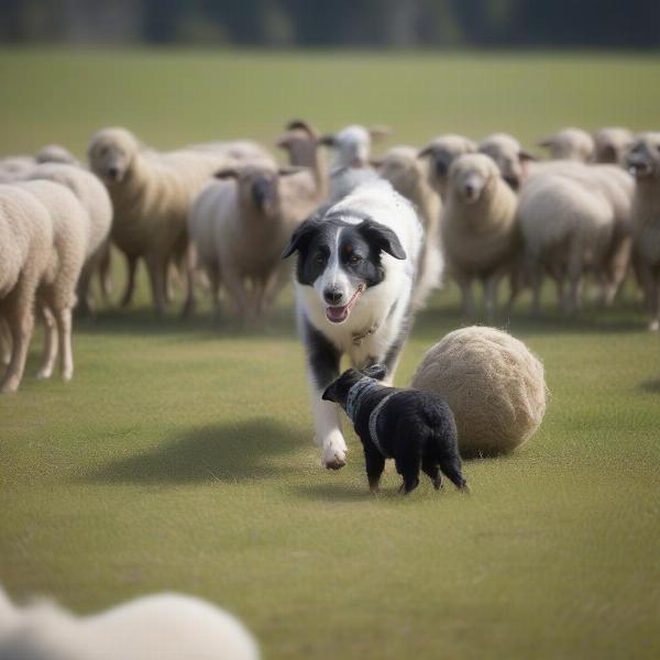 Cattle Dog Border Collie Mix Herding Sheep